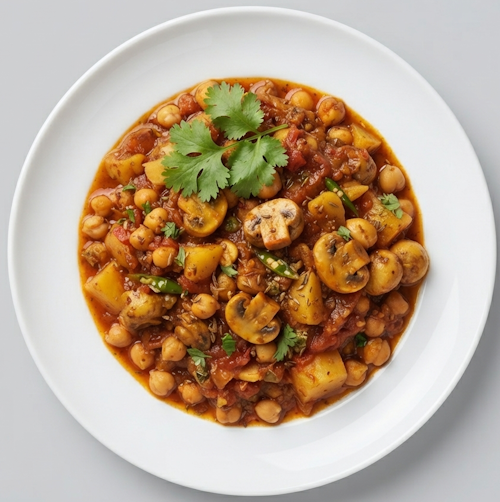 Chana, Aloo & Mushroom Bhaji 